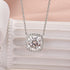 Louily Elegant Halo Cushion Cut Pendant Necklace - louilyjewelry