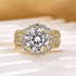 Louily Unique Halo Design Round Cut Engagement Ring In Sterling Silver - louilyjewelry
