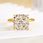 Louily Classic 5.5 Carat Cushion Cut Yellow Gold Travel Engagement Ring In Sterling Silver - louilyjewelry