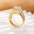 Louily Unique Halo Design Round Cut Engagement Ring In Sterling Silver - louilyjewelry