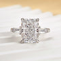 Louily Sparkle Radiant Cut Three Stone Engagement Ring - louilyjewelry