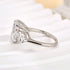Louily Luxury Three stone White Stone Cushion Cut Engagement Ring - louilyjewelry