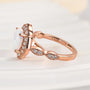 Louily Vintage Rose Gold Oval Cut Opal Engagement Ring In Sterling Silver - louilyjewelry