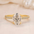 Moissanite 2.0 Ct Oval Cut Yellow Gold Promise Ring For Women - louilyjewelry