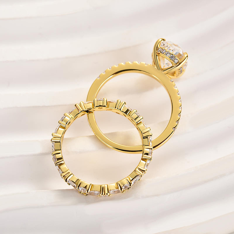 Louily Unique Oval Cut Wedding Ring Set - louilyjewelry