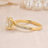 Moissanite 2.0 Ct Oval Cut Yellow Gold Promise Ring For Women - louilyjewelry