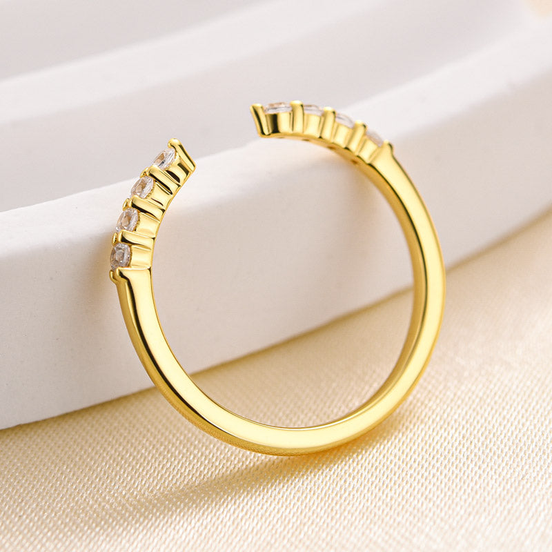 Louily Dainty Open Wedding Band In Sterling Silver - louilyjewelry