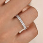 Half Eternity 1.0Ct Oval Cut Stackable Wedding Band