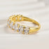 Louily Half Oval Cut Simulated Diamond Wedding Band - louilyjewelry
