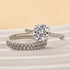 2.0Ct round cut moissanite wedding ring set
