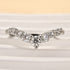 Louily Moissanite Curved Design Thin Stacking Wedding Ring In Sterling Silver - louilyjewelry