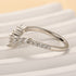 Louily Moissanite Curved Design Thin Stacking Wedding Ring In Sterling Silver - louilyjewelry