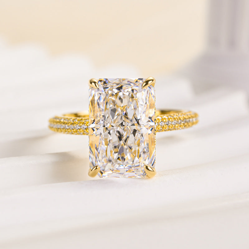Louily Elongated Radiant Cut Engagement Ring - louilyjewelry