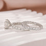 Moissanite 4.0Ct Round Cut Side Stone White Gold Travel Bridal Set - louilyjewelry