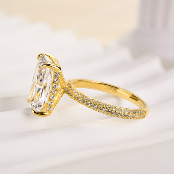 Louily Elongated Radiant Cut Engagement Ring