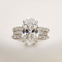 3PC 5.0Ct Oval Cut Wedding Ring Set With Open Wedding Band - louilyjewelry