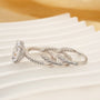 3PC 5.0Ct Oval Cut Wedding Ring Set With Open Wedding Band - louilyjewelry