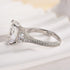 Louily Radiant Cut Three Stone Engagement Ring With Two Heart Cut Side Stones - louilyjewelry