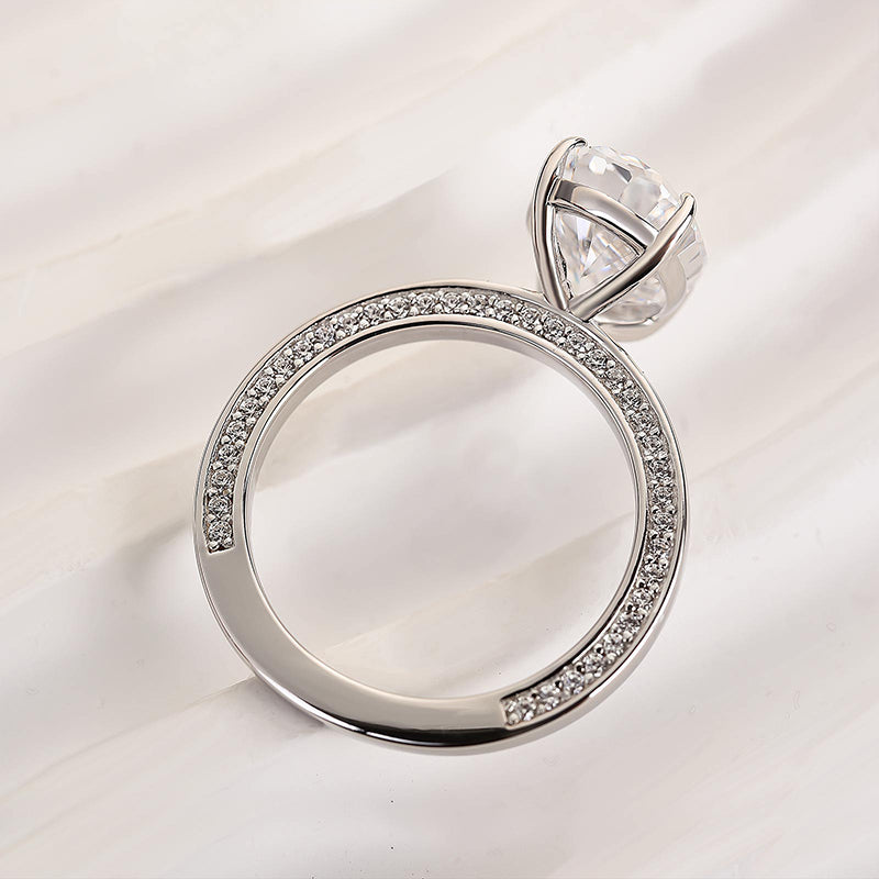 Louily Luxury Crushed Ice Oval Cut Engagement Ring - louilyjewelry