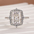 Louily Moissanite Vintage 3.0 Carat Halo Radiant Cut Engagement Ring In Sterling Silver - louilyjewelry