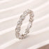 Moissanite Fashion Design Marquise Cut & Round Cut Wedding Band In Sterling Silver - louilyjewelry