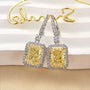 Louily Yellow Stone Radiant Cut Women's Earrings - louilyjewelry