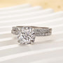 Louily Classic 3.0 Carat Cushion Cut White Sapphire Wedding Set In Sterling Silver - louilyjewelry