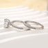 Louily Classic 3.0 Carat Cushion Cut White Sapphire Wedding Set In Sterling Silver - louilyjewelry
