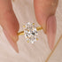5.0Ct Oval Cut Hidden Halo Engagement Ring Travel Ring In Sterling Silver - louilyjewelry