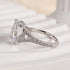 Side Profile of 7Ct Cushion Cut Split Shank Ring