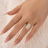5.0Ct Oval Cut Hidden Halo Engagement Ring Travel Ring In Sterling Silver - louilyjewelry