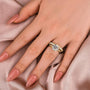 Moissanite 2.0Ct Round Cut Yellow Gold Wedding Ring Set - louilyjewelry