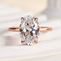 Louily Yellow Gold 3.5 Carat Oval Cut Solitaire Engagement Ring In Sterling Silver - louilyjewelry