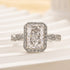 Louily Twist Halo Radiant Cut Engagement Ring - louilyjewelry