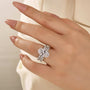 3PC 5.0Ct Oval Cut Wedding Ring Set With Open Wedding Band - louilyjewelry