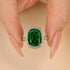 Louily Gorgeous Halo Cushion Cut Paraiba Tourmaline Engagement Ring In Sterling Silver - louilyjewelry