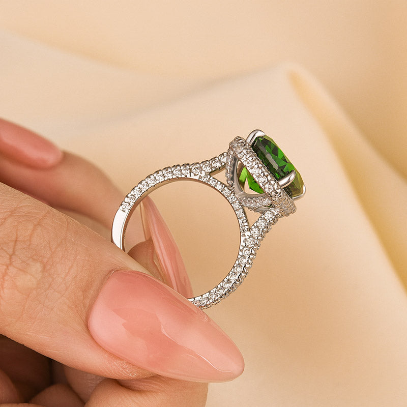 Louily Gorgeous Halo Cushion Cut Paraiba Tourmaline Engagement Ring In Sterling Silver - louilyjewelry