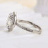 Louily Halo Oval Cut Simulated Diamond Engagement Ring In Sterling Silver - louilyjewelry