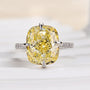 Louily Elegant 6.0 Carat Cushion Cut Yellow Sapphire Engagement Ring In Sterling Silver - louilyjewelry