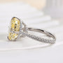 Louily Elegant 6.0 Carat Cushion Cut Yellow Sapphire Engagement Ring In Sterling Silver - louilyjewelry