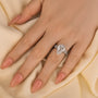 Louily 4.5 Carat Pear Cut Wedding Ring Set With Open Wedding Band - louilyjewelry