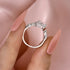 Louily Twist Halo Radiant Cut Engagement Ring - louilyjewelry