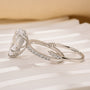 Louily 4.5 Carat Pear Cut Wedding Ring Set With Open Wedding Band - louilyjewelry
