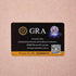 GRA moissanite certificate verification card