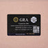 GRA identification card for marquise cut moissanite ring