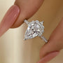 Louily Lovely White Gold 2.5Ct Pear Cut Engagement Ring - louilyjewelry