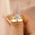 Moissanite 3PC 2.0Ct Round Cut Wedding Ring Set For Women - louilyjewelry