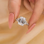 Louily Stunning Emerald Cut Three Stone Engagement Ring In Sterling Silver - louilyjewelry