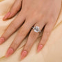 Louily Stunning Emerald Cut Three Stone Engagement Ring In Sterling Silver - louilyjewelry