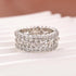 Moissanite 3PC Oval Cut&Marquise Cut Wedding Band Set For Women In Sterling Silver - louilyjewelry
